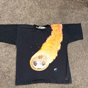 Molo Kids Black and Orange Comet T-Shirt